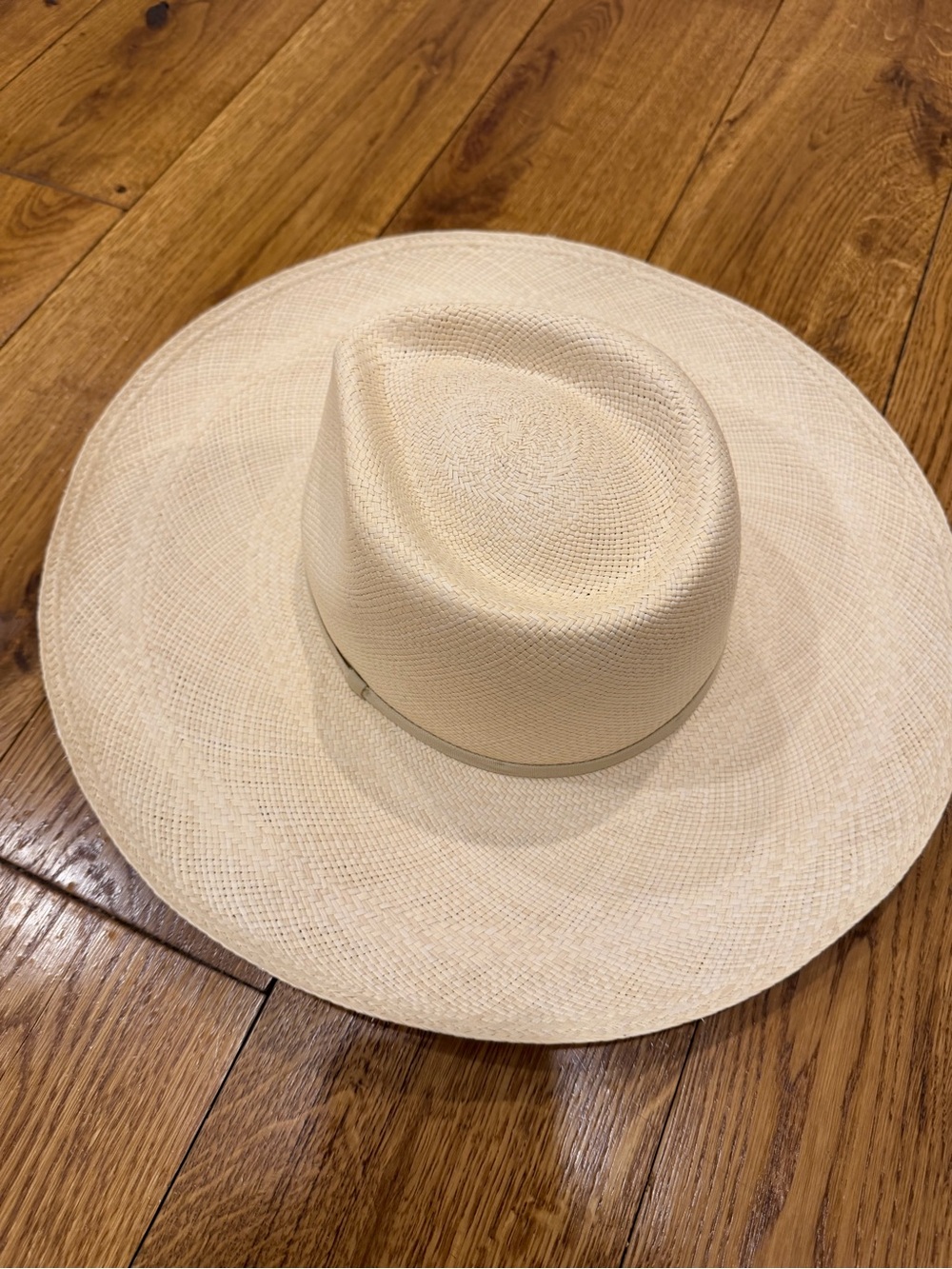 NWT Cuyana Wide Brim Summer Hat Natural Straw 57cm